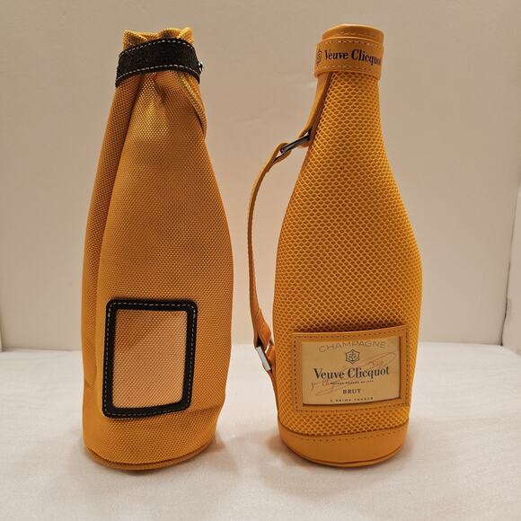 Veuve Clicquot Insulated Champagne Neoprene Jackets 750ml Orange Set of 2 - Picture 1 of 11